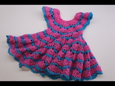 Vestido Crochet para Niña de 2 años y más paso a paso