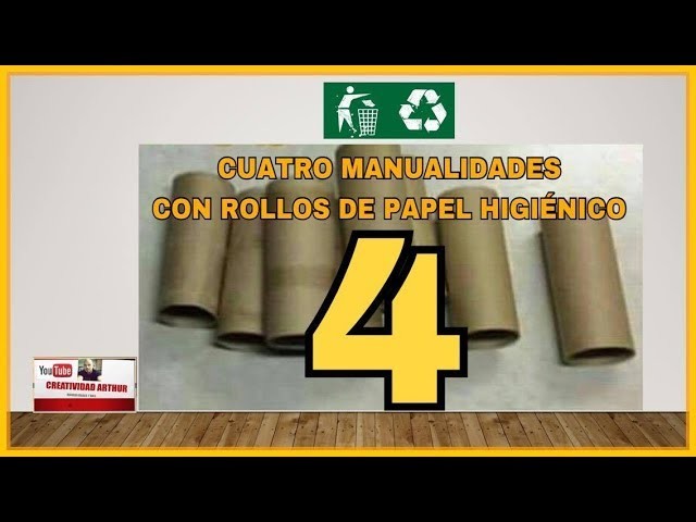 4 Ideas con rollos de papel higiénico  manualidades fáciles y rápido