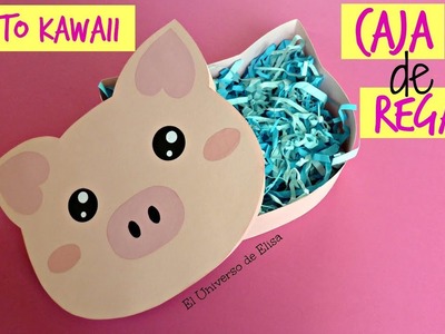 Caja de Regalo Cerdito Kawaii, Manualidades Kawaii, Kawaii Crafts, Little Kawaii Pig