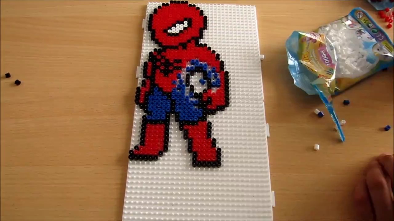 Como hacer a spiderman con hama beads.creando hamas 5
