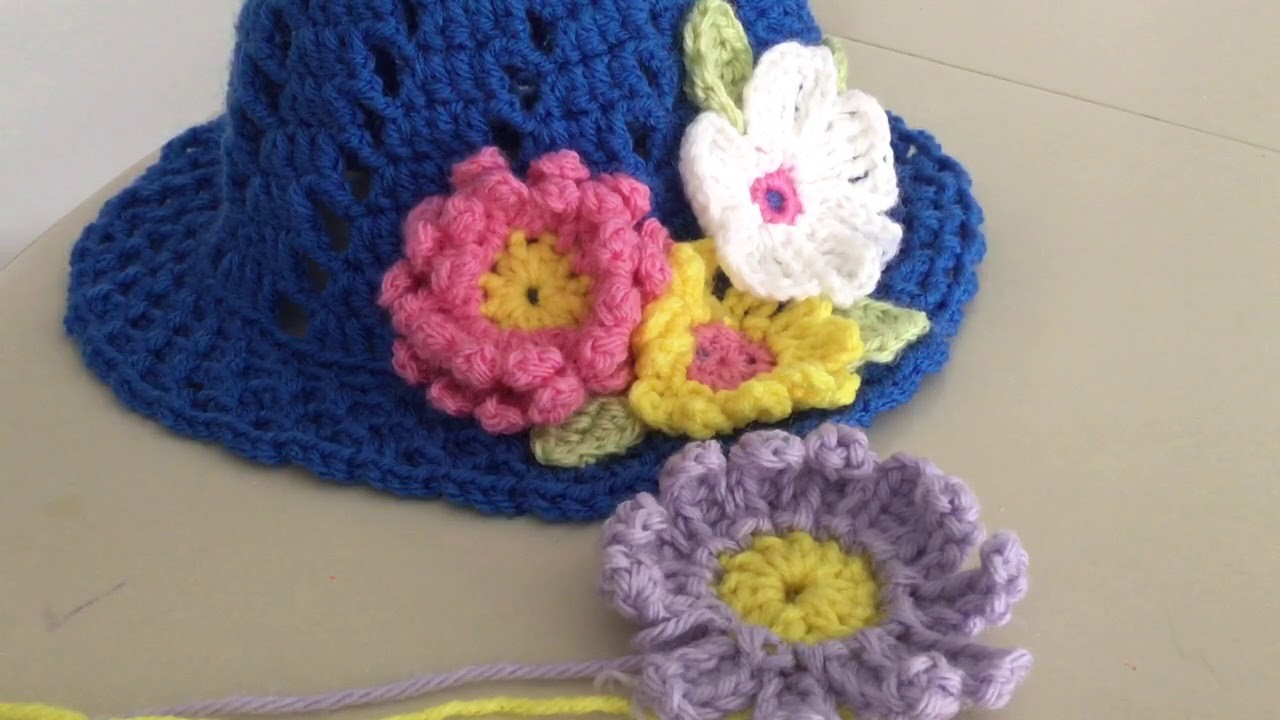 Cómo hacer Flores dobles en Crochet. (Flor #1)