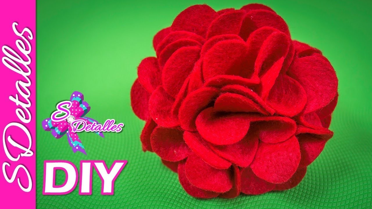 Como hacer flores: Flores de Fieltro #4 | Video# 51 | SDetalles | DIY