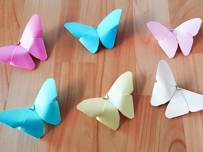 Como Hacer Mariposas de papel (rápido y fácil) Mariposa Origami | Manualidades