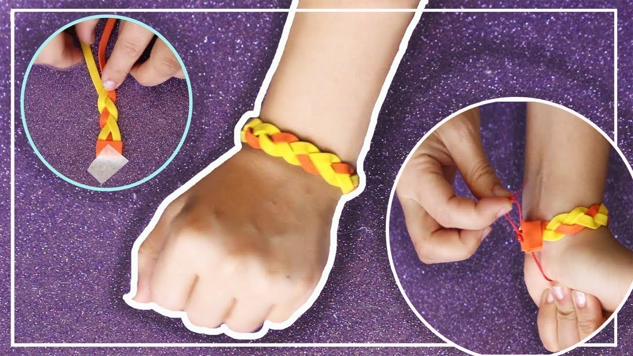 Como hacer pulsera de goma eva Paso a Paso | DIY Bracciale con gomma crepla