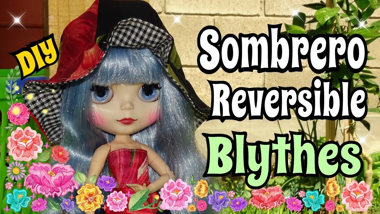 Como hacer Sombrero Reversible para Muñecas Blythe DIY Costura