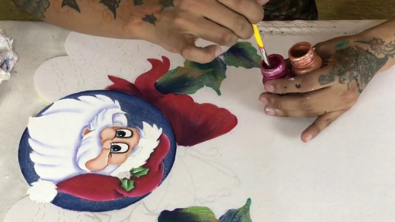 Como pintar un camino navideño por Hugo Espinosa y manualidades Dorylu