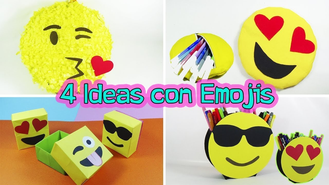 Crafts with Emojis. Emoticons 4 Easy Ideas - Ecobrisa DIY