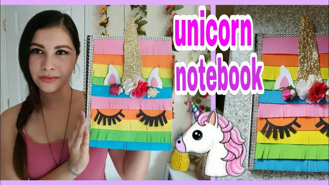 Decora tu cuaderno estilo unicornio????||DIY Unicorn Notebook||