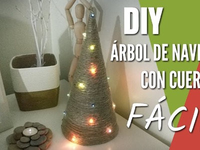 DIY: Árbol de navidad con cuerda FÁCIL | How to make a christmas tree easy | ROOM DECOR