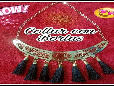 DIY Collar con borlas. como hacer un collar con borlas paso a paso