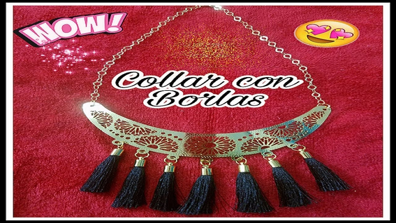 DIY Collar con borlas. como hacer un collar con borlas paso a paso