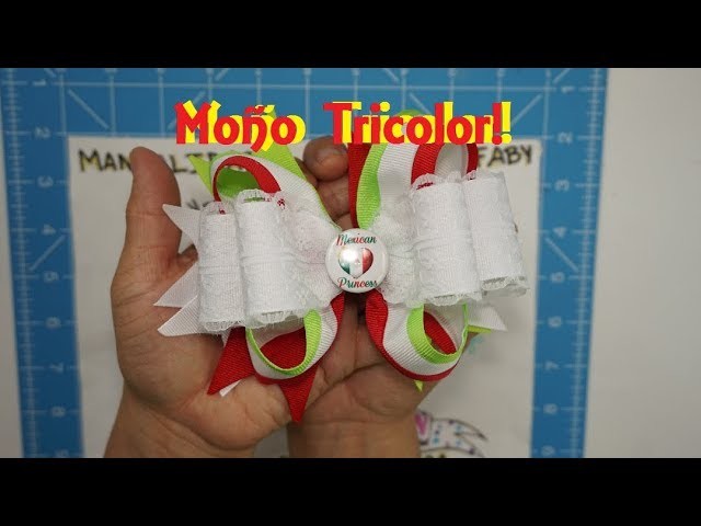 DIY Como hacer un moño tricolor!! DIY [77]