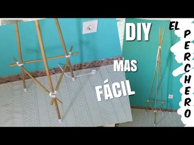 DIY Como hacer un perchero FÁCIL Y RÁPIDO | Perchero TUMBLR | Decora con bambú | Decoración TUMBLR