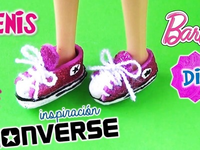 DIY ✄ Como hacer ZAPATOS TENIS para MUÑECAS Barbie, Monster High | Manualidades para muñecas