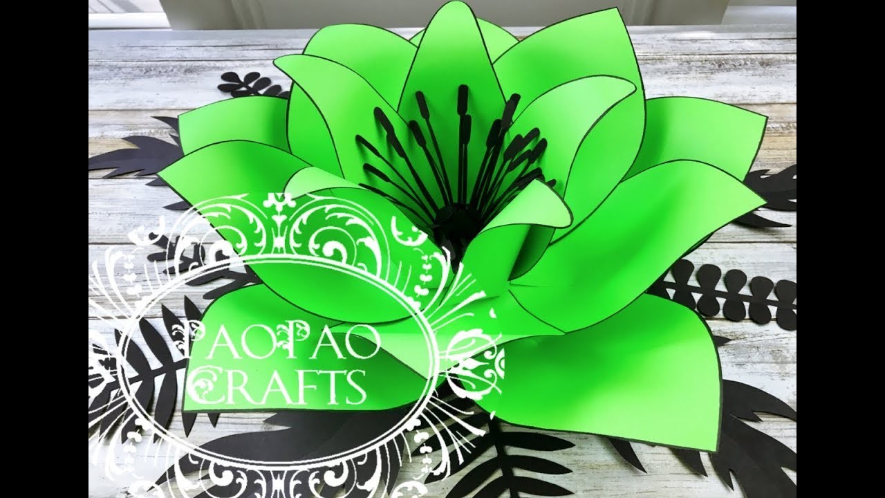 FLOR GIGANTE DE PAPEL | MOLDES GRATIS | FLORES DE PAPEL | HOW TO MAKE PAPER FLOWERS