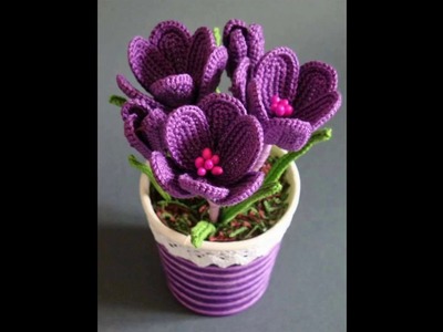 Flores tejidas en crochet