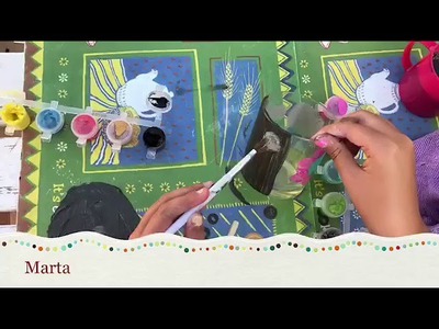 Haciendo manualidades con mi amiga Marta