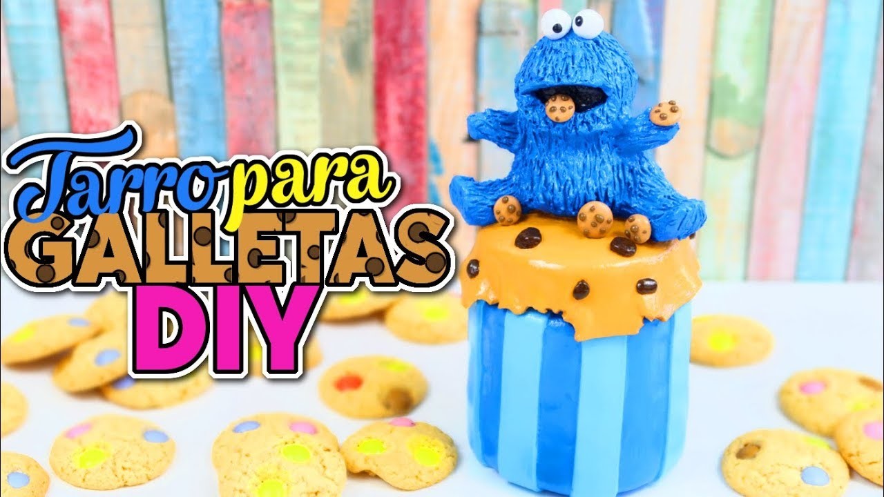 IDEAS Y MANUALIDADES PARA DECORAR - Tarro para guardar galletas DIY Cookie Monster
