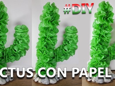 Manualidades mexicanas | Cómo hacer UN CACTUS de PAPEL | Flores del desierto de papel