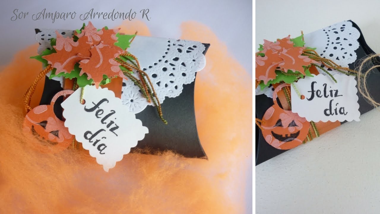 Manualidades para Halloween: Como hacer y decorar cajita para regalo  DIY ♥