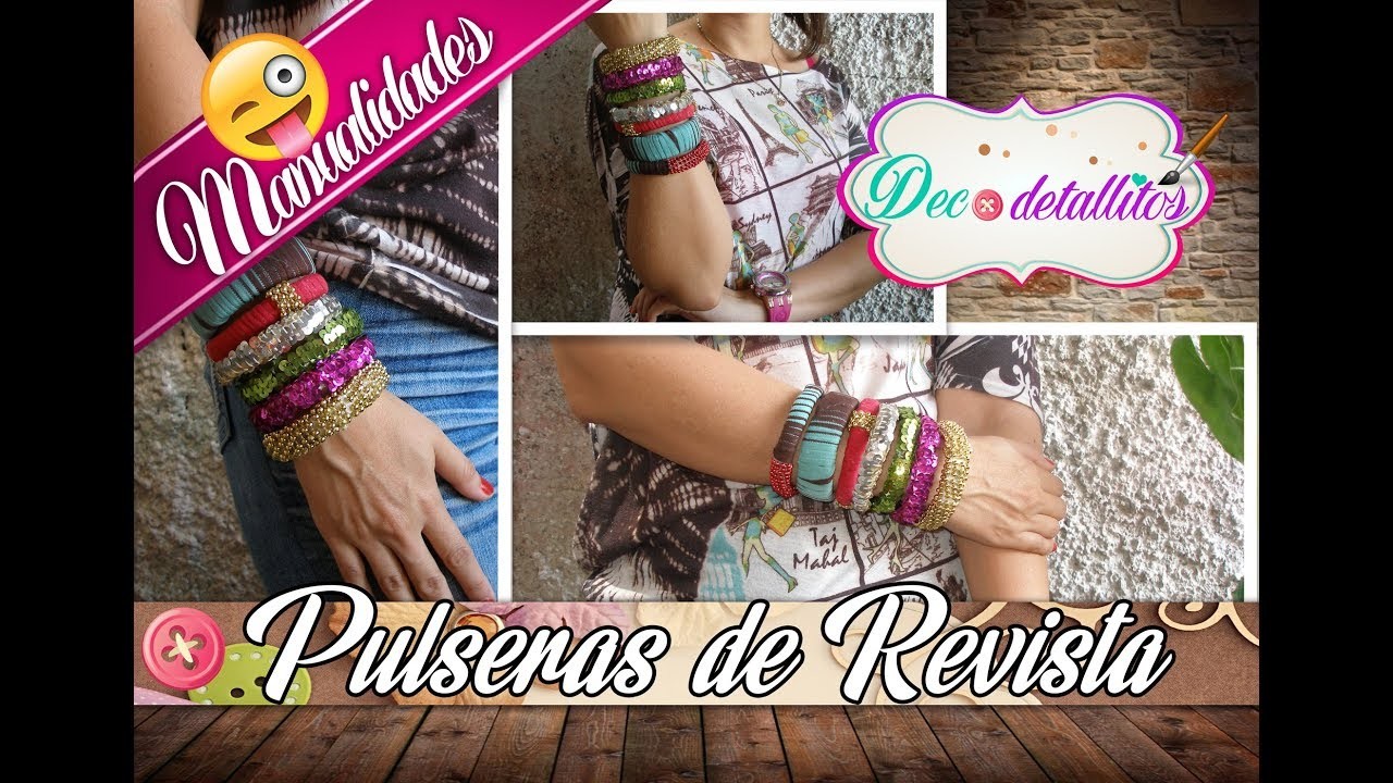 Manualidades: pulseras de revista reciclables