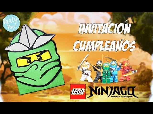 NINJAGO - Invitación infantil DIY + moldes #Ninjago | Party pop!????|