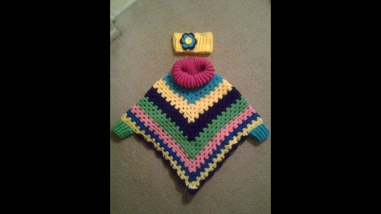 Ponchos tejidos en ganchillo