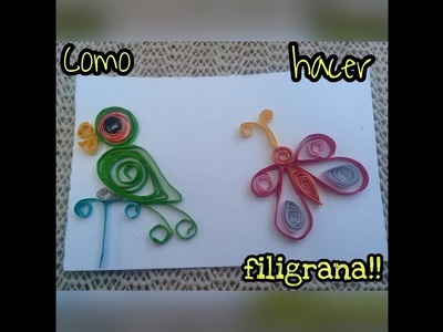 Tutorial: Como Hacer Filigrana!!.Filigrana Paper!!