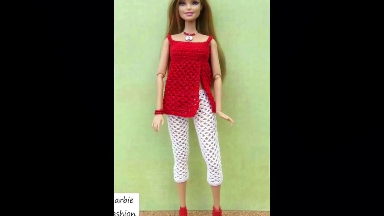 Vestido Para Muñeca Barbie tejido a Crochet o Ganchillo