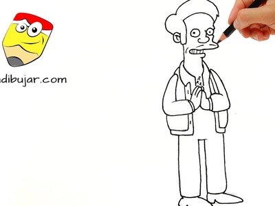 Cómo dibujar a Apu (los Simpson) fácil paso a paso - Dibujos a lápiz para Niños