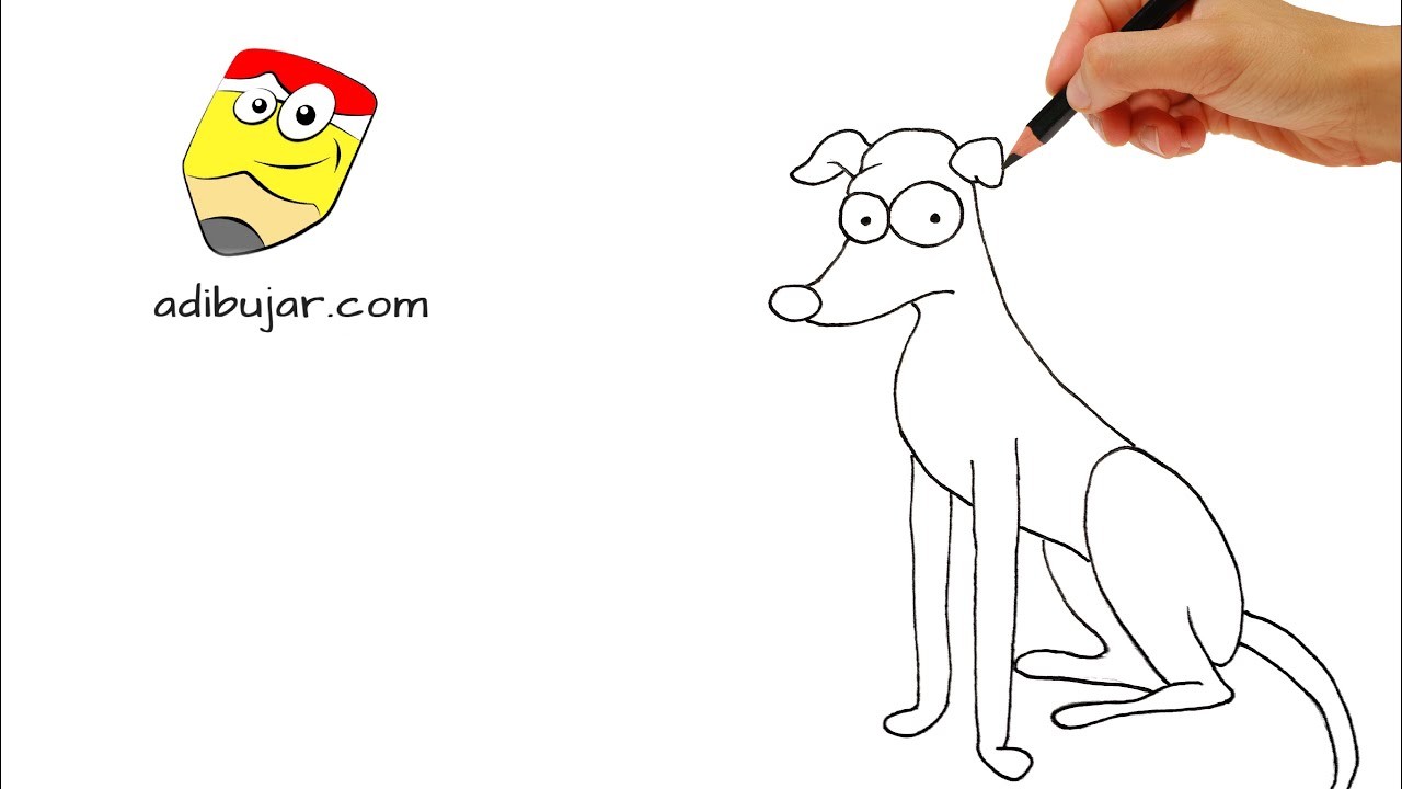 Cómo dibujar al perro de los Simpson fácil paso a paso - Dibujos a lápiz para niños