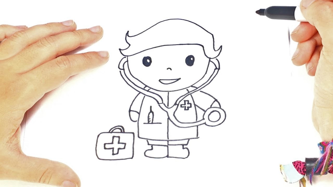 Como dibujar un Médico paso a paso | Dibujo facil de Médico