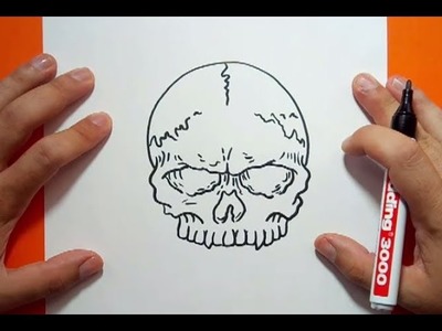 Como dibujar una calavera paso a paso 20 | How to draw a skull 20