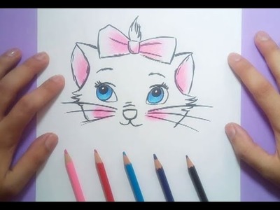 Como dibujar una gatita paso a paso | How to draw a kitten