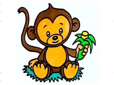 Como Dibujar Una Mono de La Diversión ???? Dibujos Para Niños ???? How To Draw