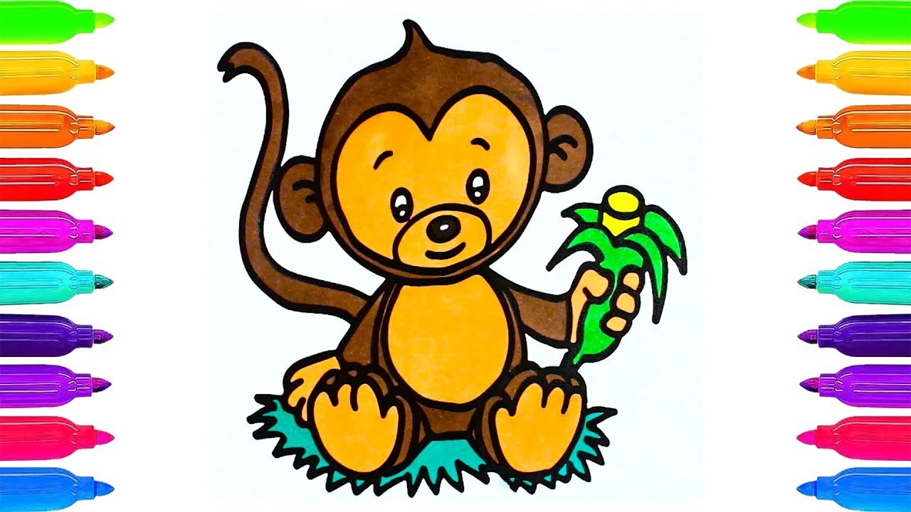 Como Dibujar Una Mono de La Diversión ???? Dibujos Para Niños ???? How To Draw