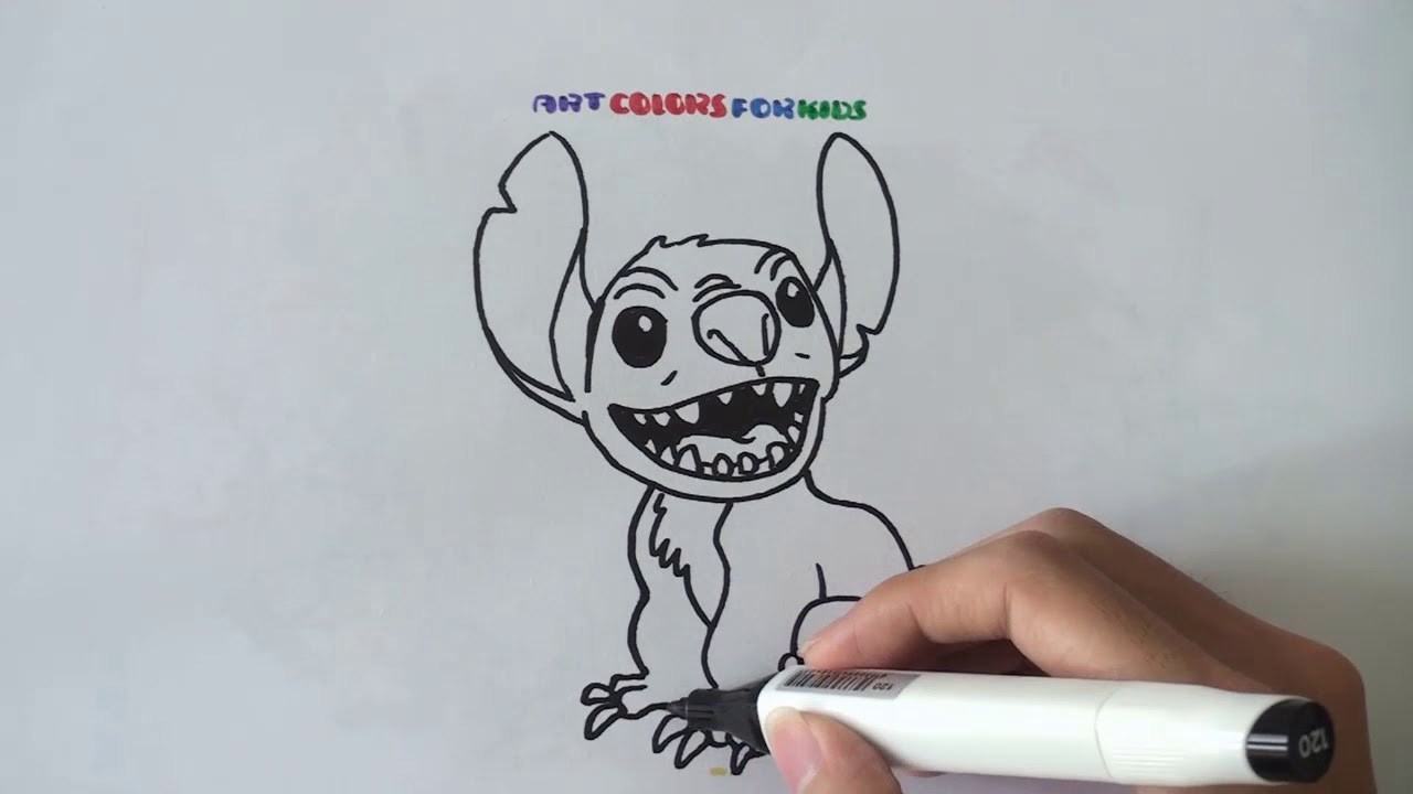 Download Como Dibujar y Colorear Un stitch Dibujos Para Niños Learn Draw