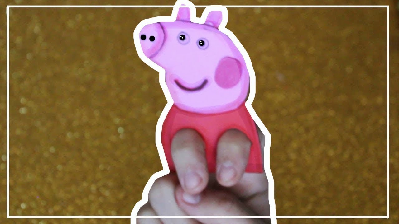 Como hacer títeres de dedos Peppa Pig en goma eva | Adornos con goma eva | Peppa Pig Finger Puppet