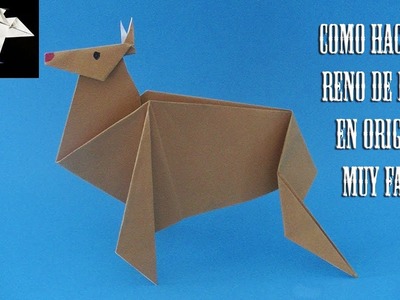 Como hacer un reno de papel en origami muy facil