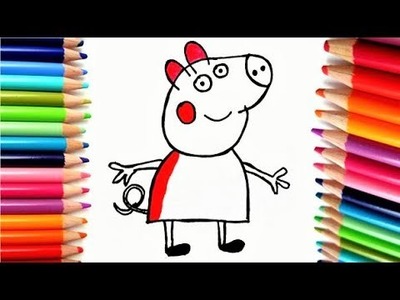 Dibuja y Colorea Peppa Pig - Dibujos para niños