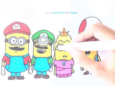 Dibuja y Colorea Un Minion de Arco Iris   Dibujos Para Niños   Learn Draw