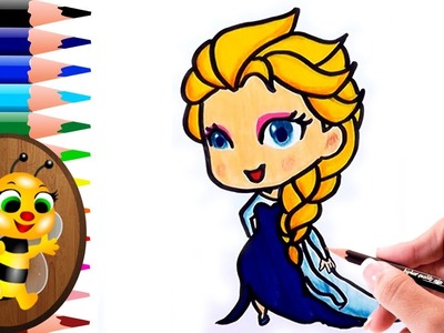 Dibujando y coloreando a frozen - Dibujos para Niños - How to draw and paint