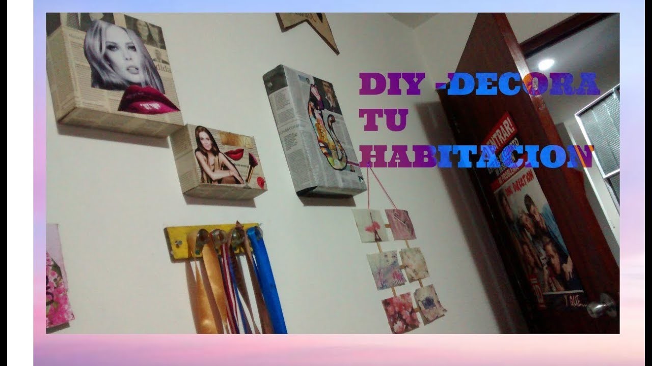 DIY-DECORA TU CUARTO FACIL CON MATERIAL RECICLADO