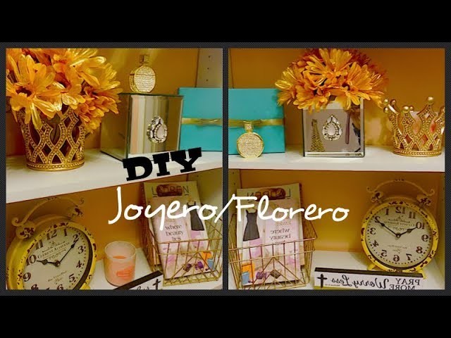 DIY||Joyero.Florero hecho de espejos del Dollar Tree.