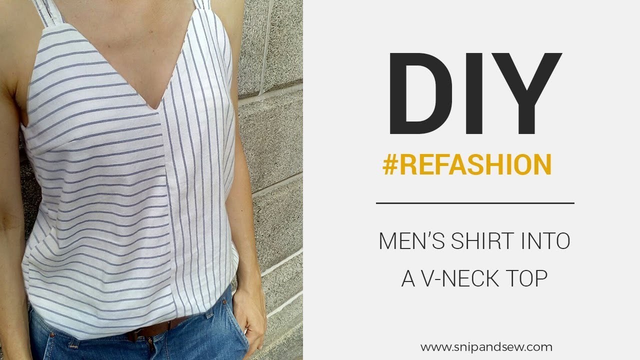 DIY.REFASHION- Camiseta de tirantes con escote en V - Patrón gratis