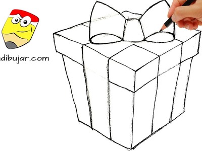 Emojis Whatsapp: Cómo dibujar un paquete regalo | Dibujos de emoticones a lápiz paso a paso