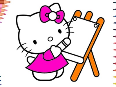 Hello Kitty | Paso a Paso | Manos pequeñas Dibujos para Colorear