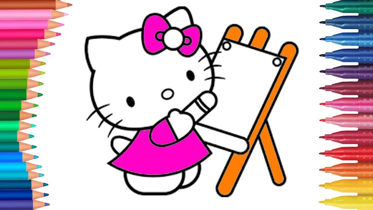 Hello Kitty | Paso a Paso | Manos pequeñas Dibujos para Colorear