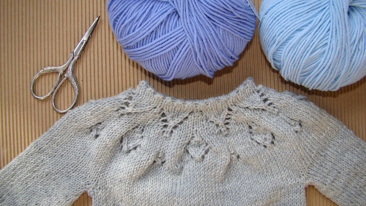 JERSEY DE BEBÉ  HUGUI -BABY CARDIGAN ESPAÑOL-ENGLISH PATTERN