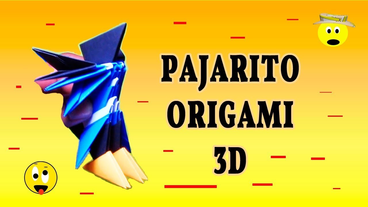 PAJARITO ORIGAMI 3D (Origami con pocas piezas)